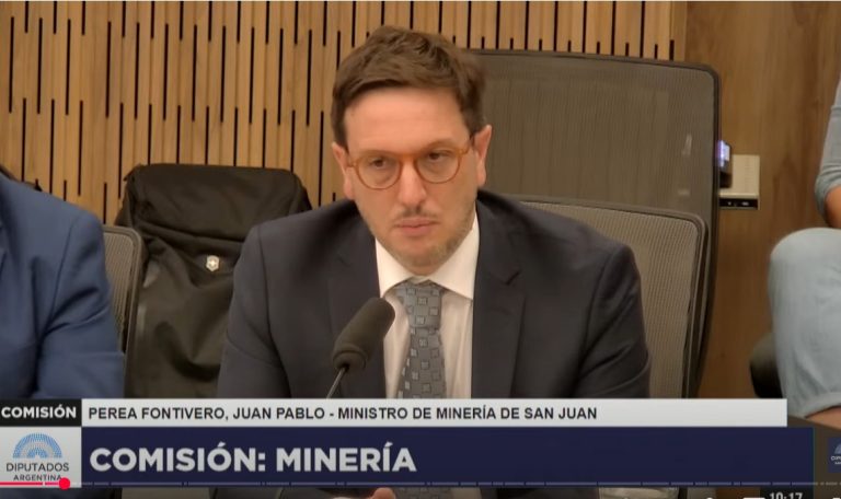 el ministro perea habló en bs as lo que representa la minería para san juan