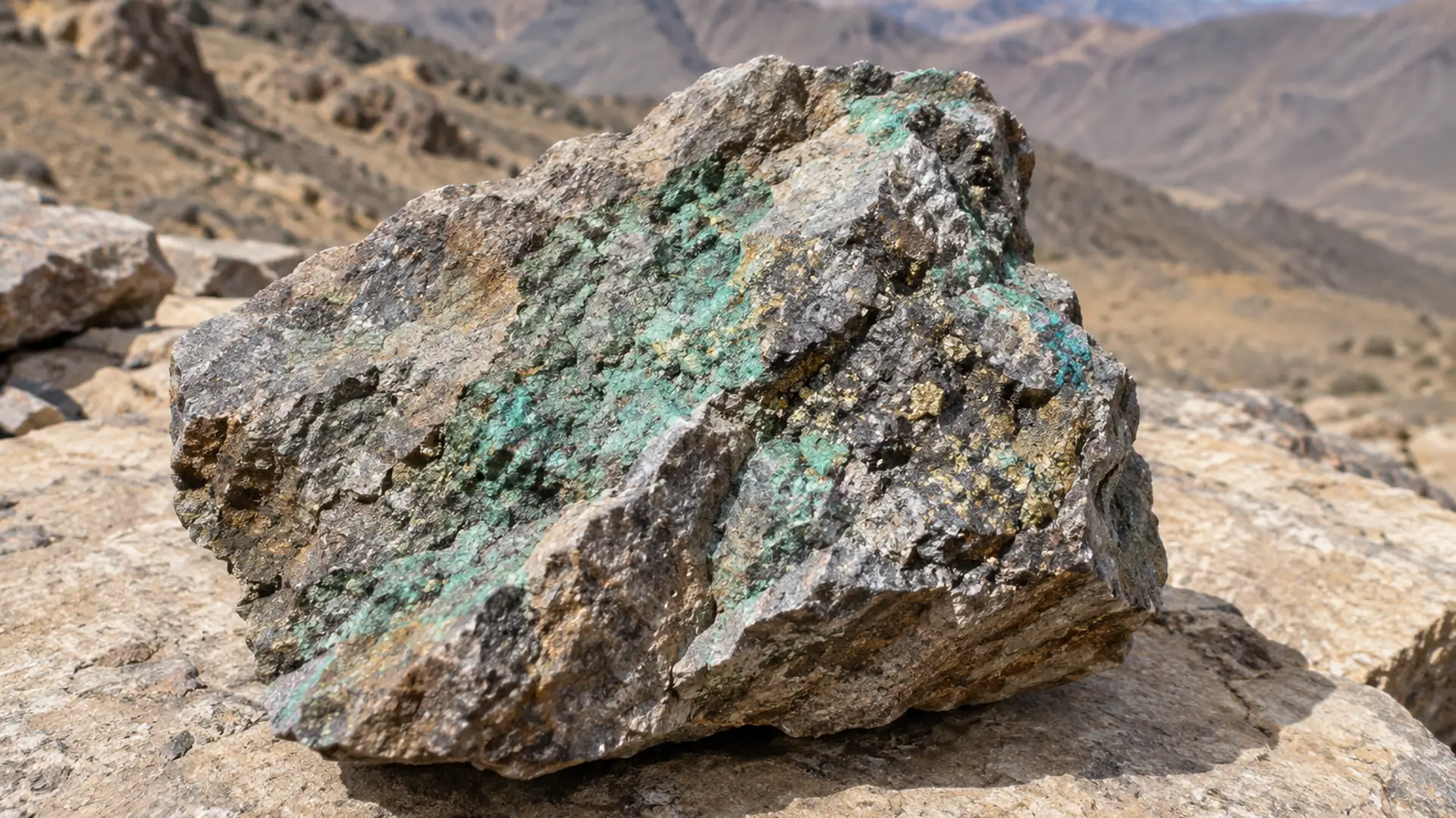 Ilustración de mineral de cobre